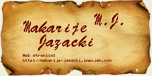 Makarije Jazački vizit kartica